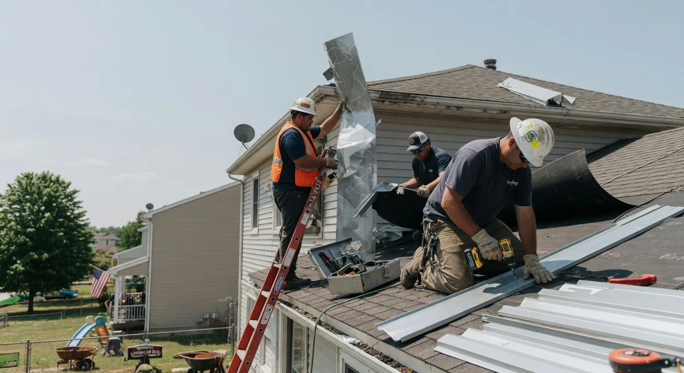 Storm Damage Metal Roof Repair in Gaylord, MN